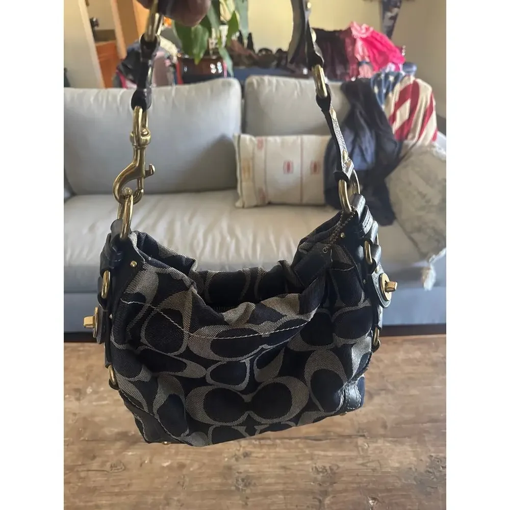 Coach denim monogrammed